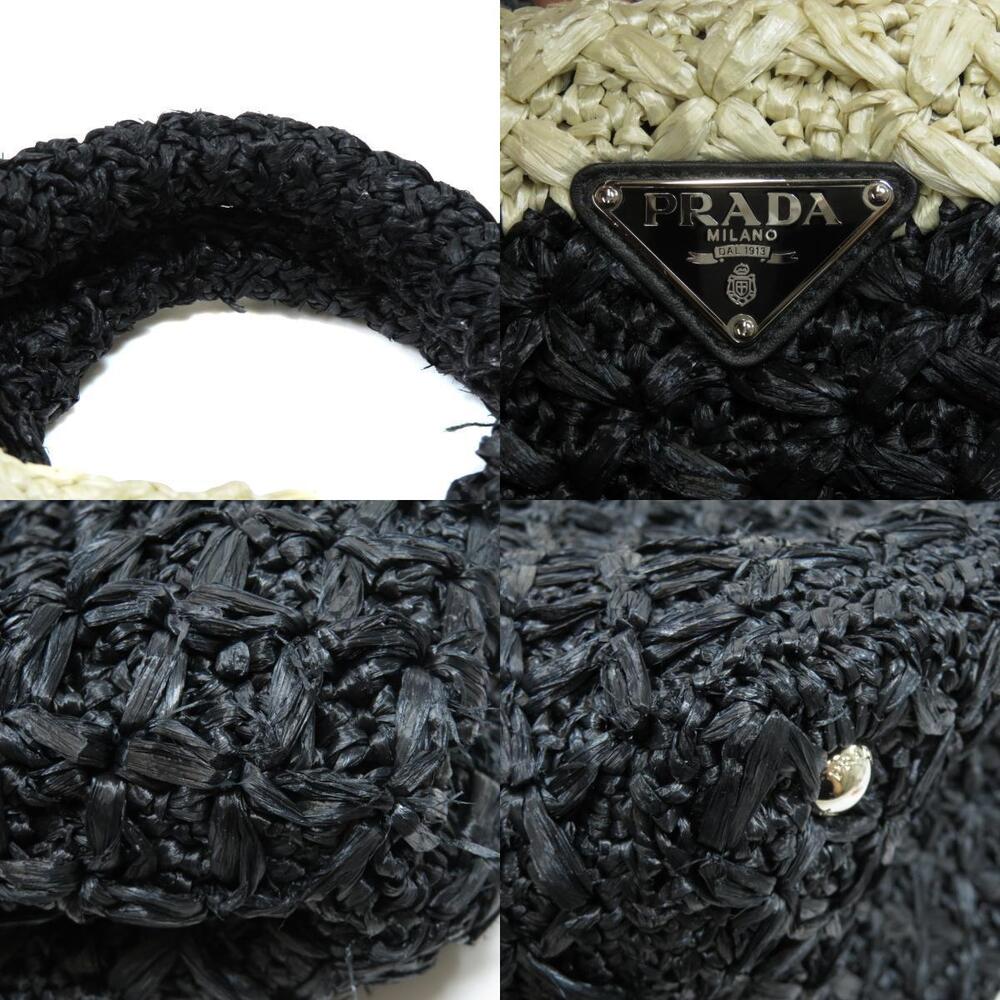 Prada Logo Handbag Raffia - Picture 9 of 11